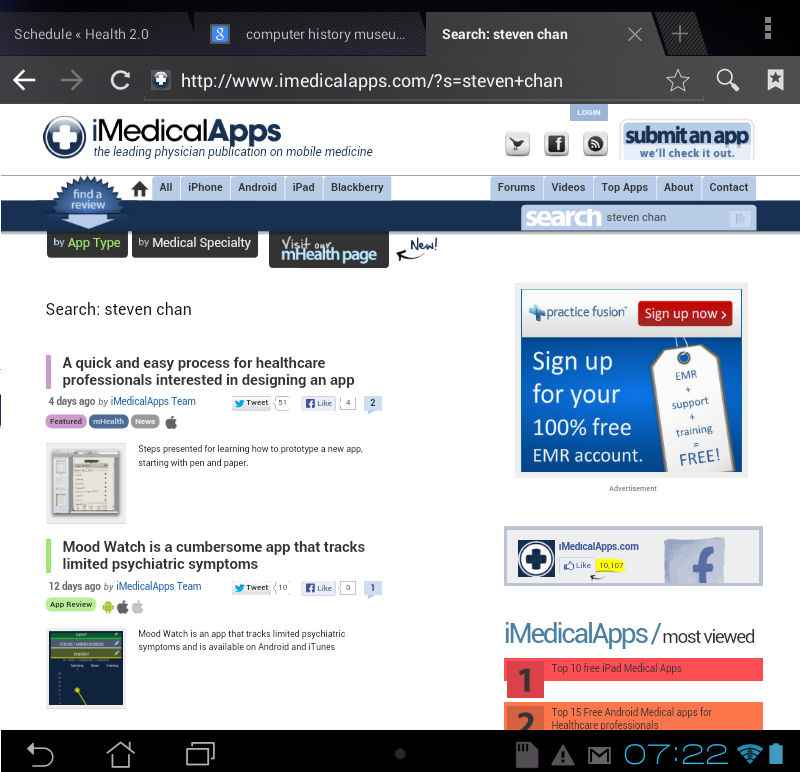 iMedicalApps website