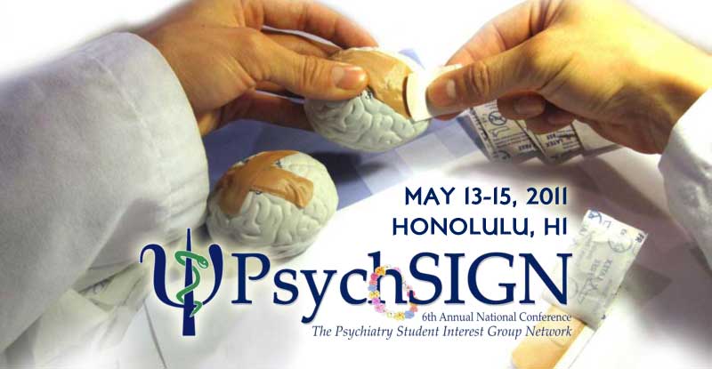PsychSIGN image of a doctor's hands applying bandages to a brain